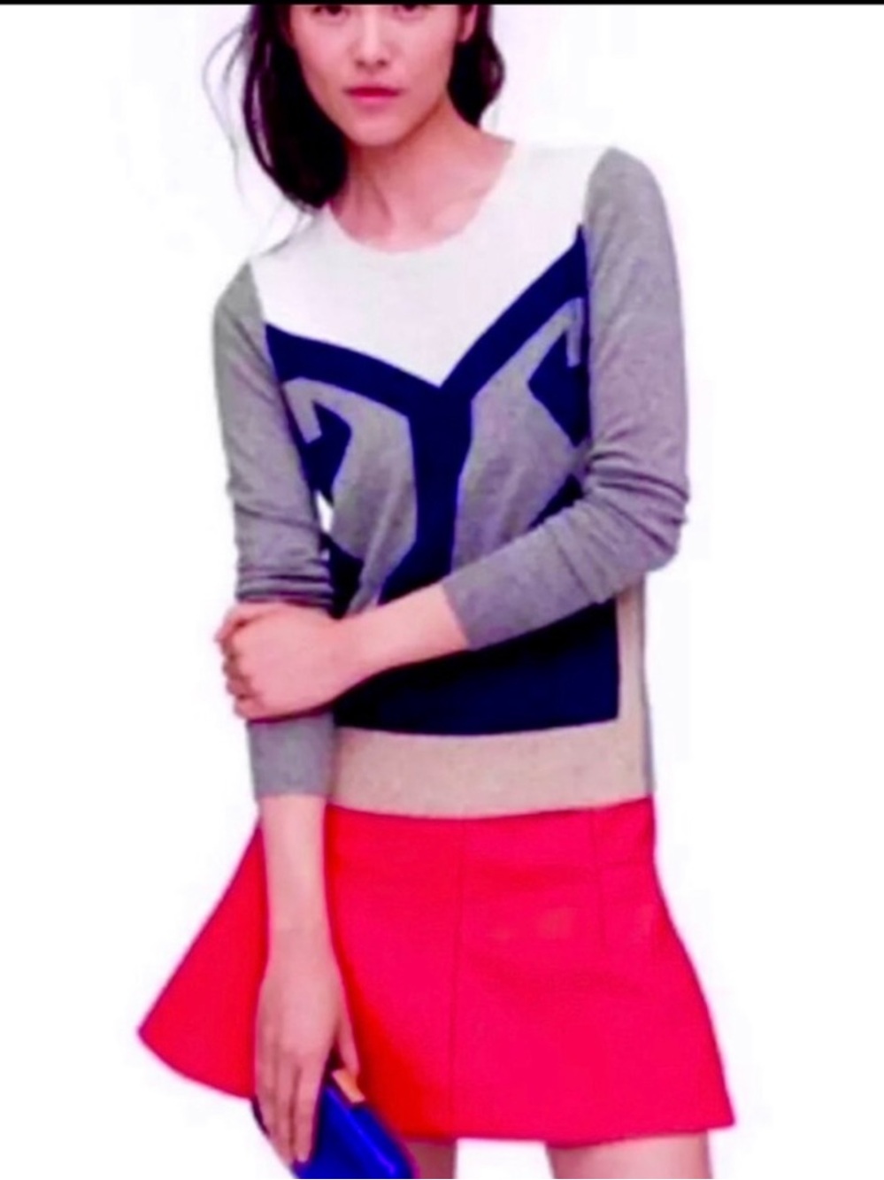 NWT J. Crew Double Crepe Fluted Skirt
